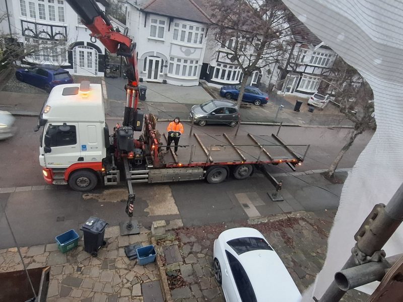 Steel Delivery · Crane · Clayhall, Ilford